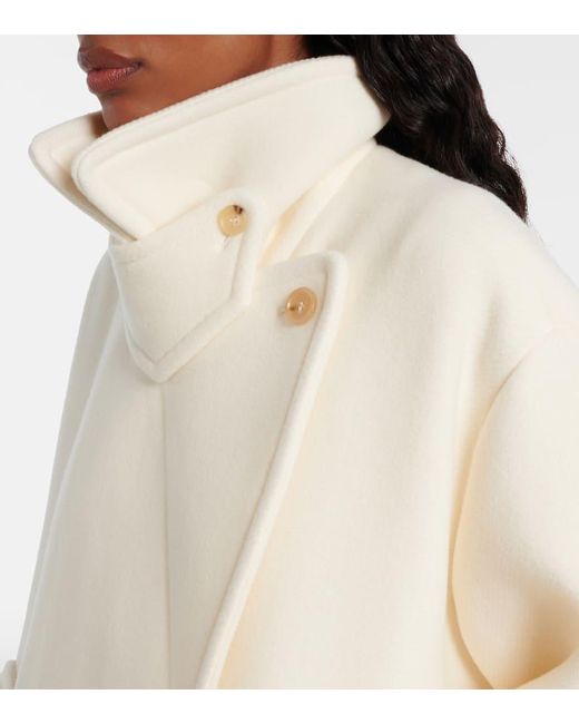 Manteau Oversize En Laine Melangee Chloé en coloris Natural