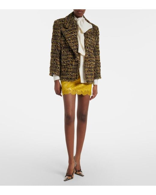 Saint Laurent White Tie-Neck Silk Blouse