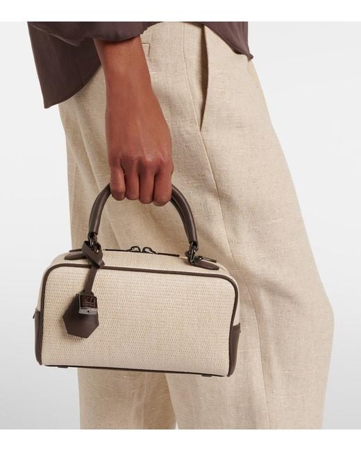 Borsa Con Pelle di Brunello Cucinelli in Natural