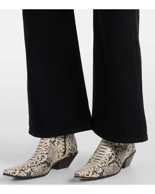 Acne Black 2021F Mid-Rise Straight Jeans