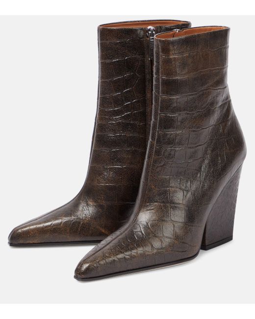 Paris Texas Black Jane Leather Ankle Boots