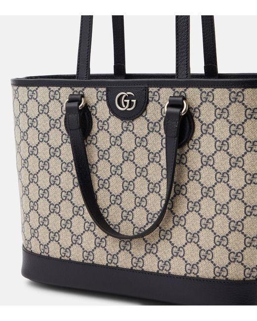 Gucci White Ophidia Large GG Supreme Canvas Tote Bag