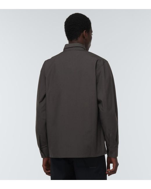 GR10K Black Processing T4 Cotton Overshirt for men