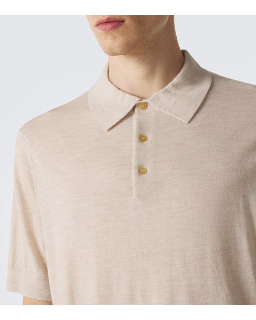 arch4 Natural Mr Ascot Cashmere Polo Shirt for men
