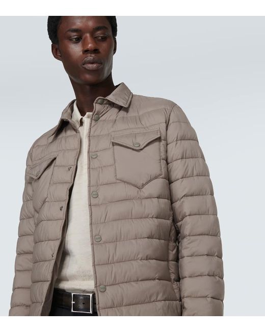 Herno Gray La Camicia Quilted Jacket for men