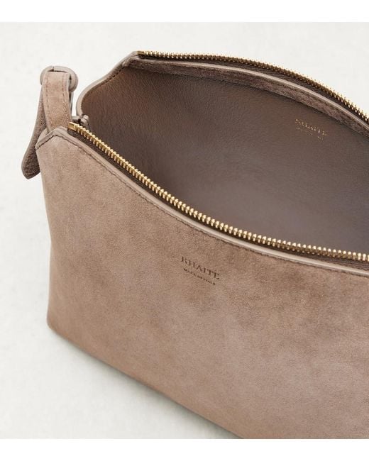 Khaite Brown Lina Suede Crossbody Bag