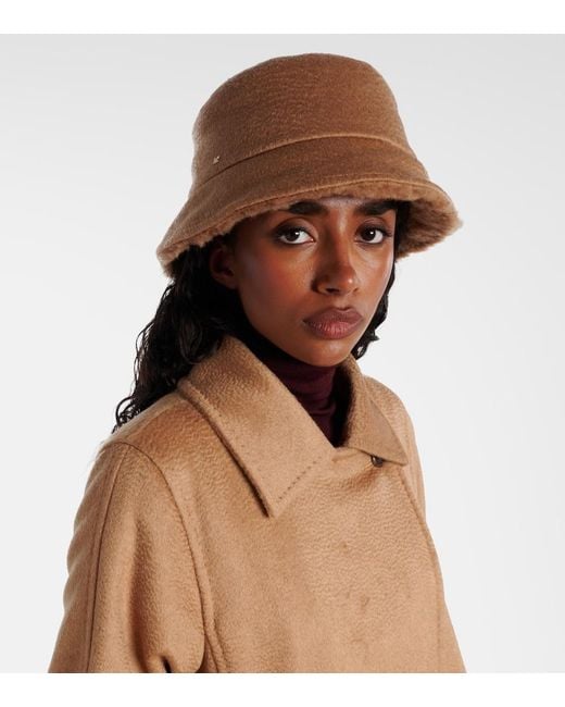 Max Mara Natural Reversible Camel Hair Bucket Hat