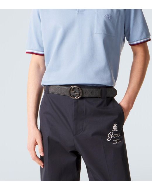 Gucci Black Interlocking G Reversible Belt for men