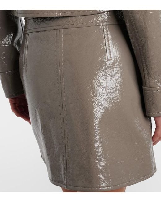 Courreges Gray Vinyl Miniskirt