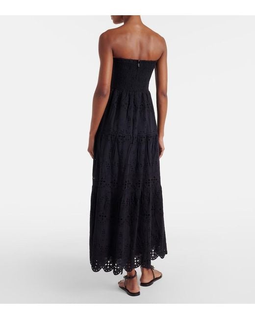 Melissa Odabash Black Sophie Cotton Midi Dress