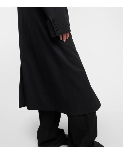 The Row Black Oversize-Mantel Primat Aus Wolle