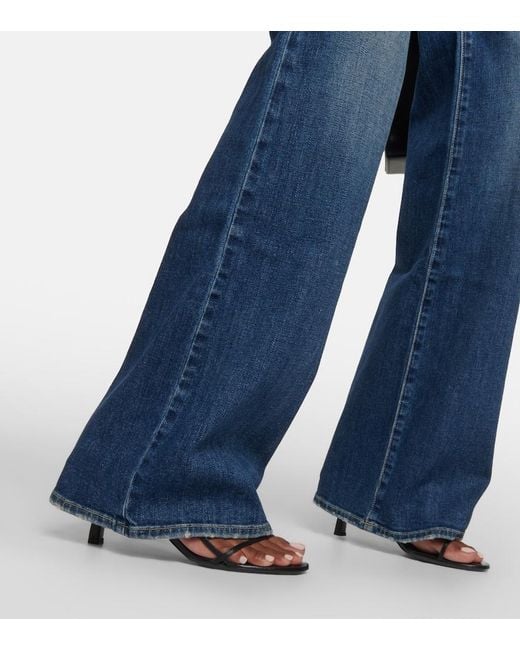 Nili Lotan Blue Quentin Wide-Leg Jeans