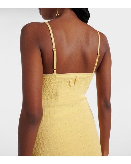Jacquemus Yellow The Scala Mini Dress