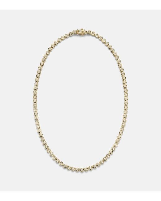 Octavia Elizabeth Metallic Blossom 18Kt Tennis Necklace With Diamonds