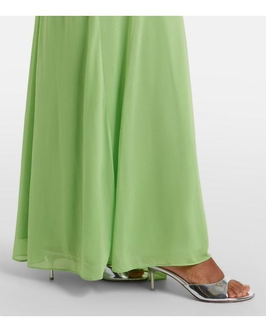 Christopher Esber Green Ripple Draped Jersey Gown