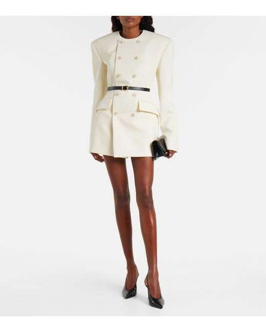 Wardrobe NYC Natural Rhw Double-Breasted Minidress