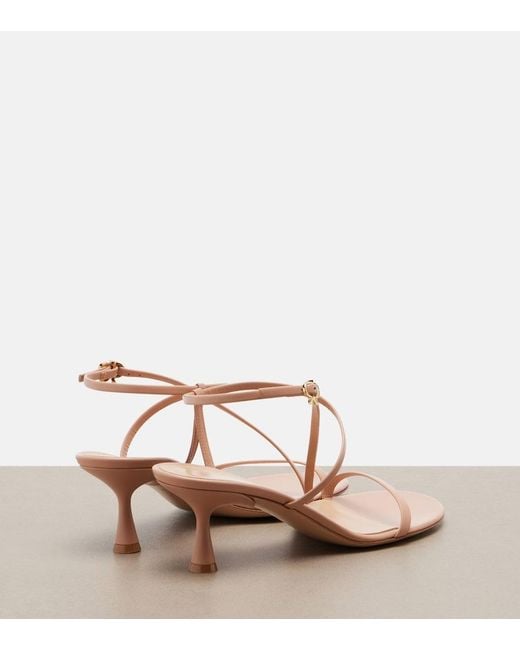 Gianvito Rossi Pink Ascent Leather Sandals