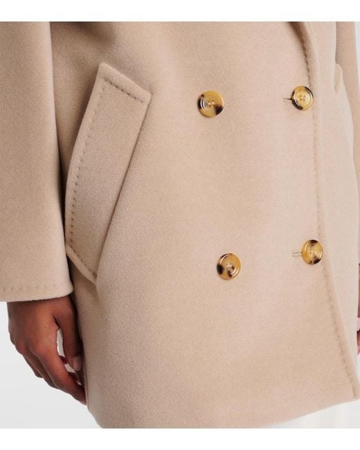 Max Mara Natural Rebus Wool And Cashmere Coat
