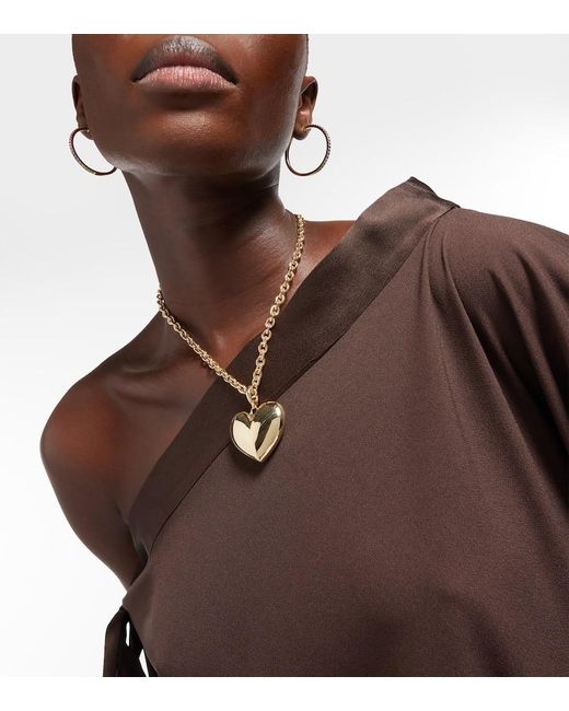 Collar con colgante Paulette de oro de 14 ct Lauren Rubinski de color Metallic