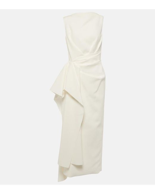 Roksanda White Calatrava Crepe Midi Dress