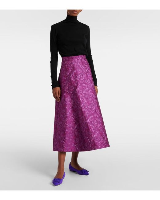 Roger Vivier Purple Gommettine Suede Ballet Flats