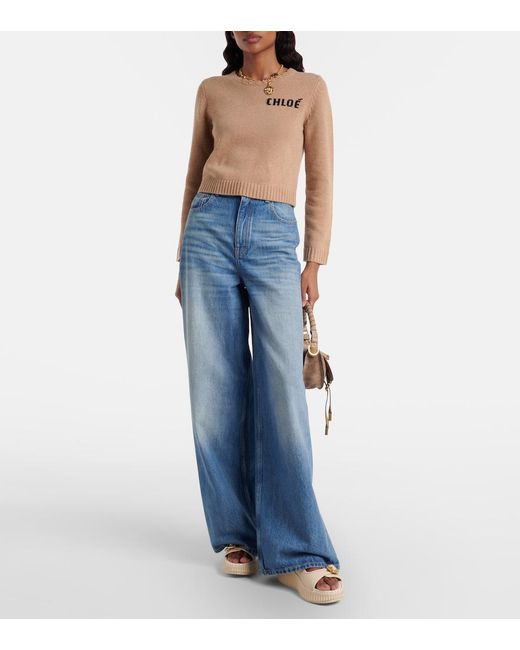 Chloé Natural Nama Leather Platform Sandals