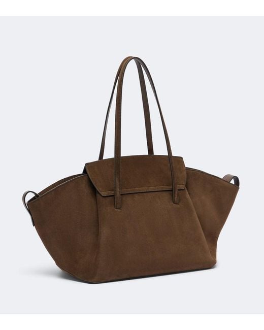 DeMellier London Brown Brooklyn Large Suede Shoulder Bag