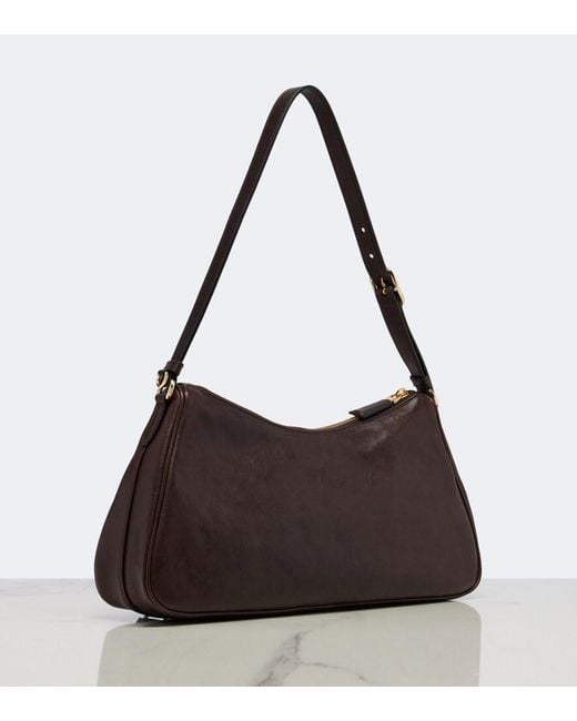 Prada Brown Aimee Large Leather Shoulder Bag