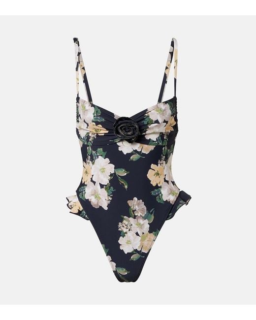 Montce Blue Liz Floral Ruffled Swimsuit