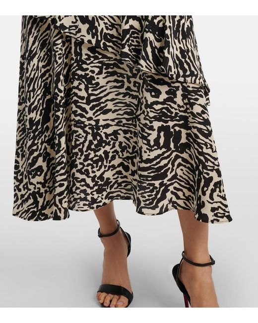 Ulla Johnson White Amaia Silk Crepe De Chine Midi Dress