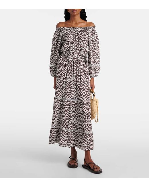 Robe Midi Eclipse Imprimee Melissa Odabash en coloris Purple