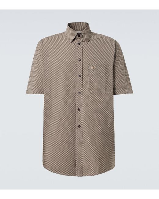 ERL Natural Checked Cotton Shirt for men