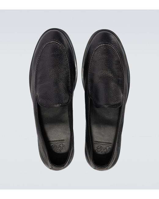 George Cleverley Black Cornwall Leather Loafers for men