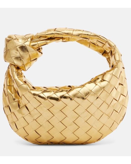 Bottega Veneta Jodie Intrecciato Metallic Leather Tote Bag