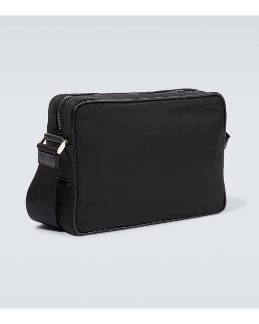 Prada Black Re-nylon And Leather Shoulder Bag for men
