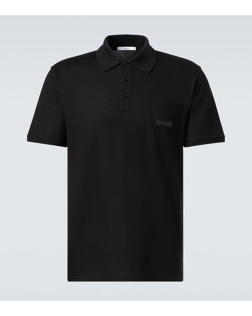 Polo De Pique De Algodon Con Logo Givenchy de hombre de color Black