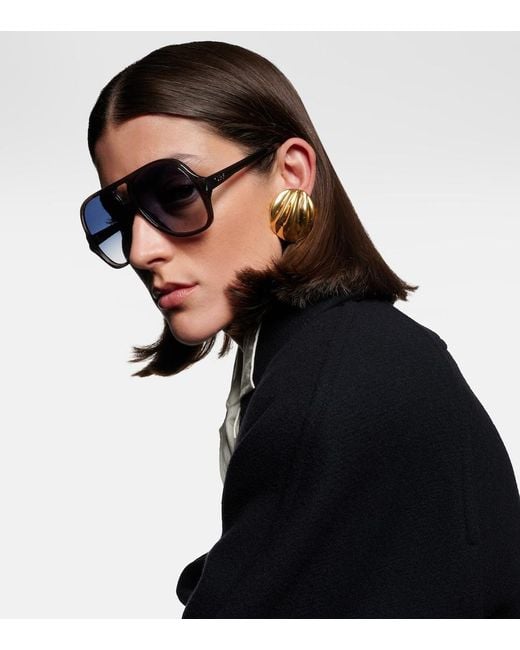 Chloé Blue Salome Aviator Sunglasses