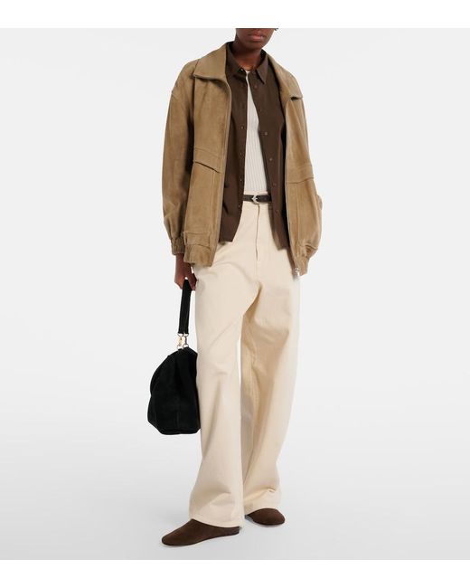 Nili Lotan Brown Amante Cotton Poplin Shirt
