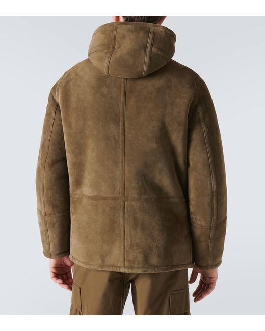Veste Ghost Compass En Daim Et Shearling Stone Island pour homme en coloris Green