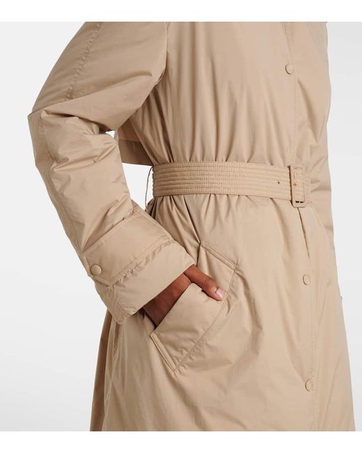 Moncler Natural Yevre Down Trench Coat