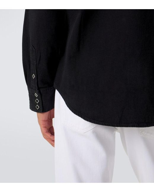 RRL Black Sawtooth West Denim Shirt for men