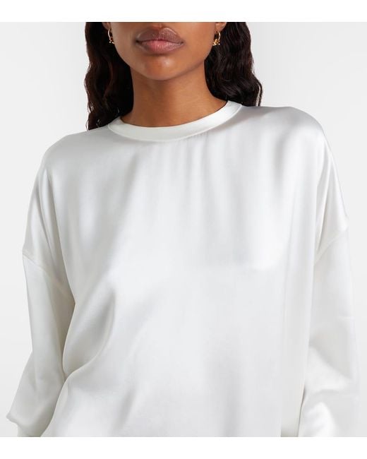 Totême  White Top Aus Satin