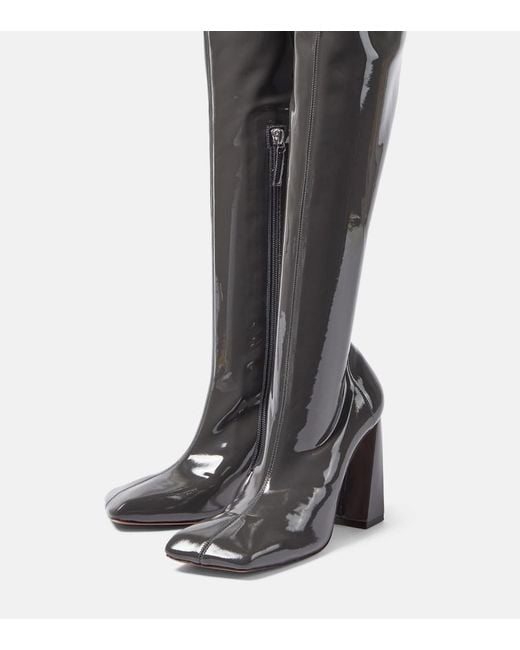 AMINA MUADDI Black Marine Stretch 95 Latex Over-The-Knee Boots