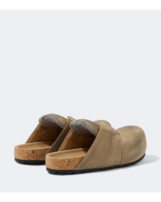 Balenciaga Natural Dumbo Suede Slides for men