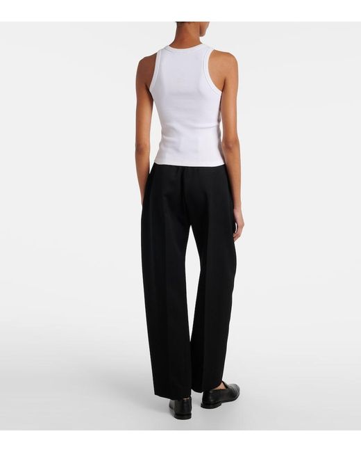 Givenchy White Logo Ribbed-Knit Cotton Jersey Tank Top