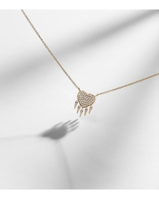 Sydney Evan White 14kt Gold Necklace With Diamonds