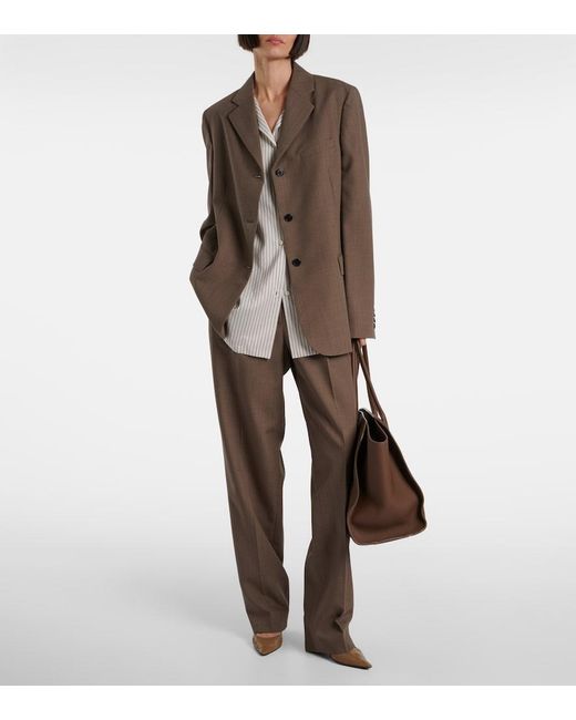 The Row Brown Liisa 80 Leather Pumps