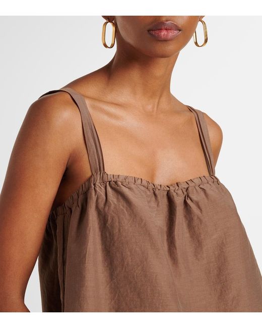Velvet Brown Top Andrea Aus Baumwolle Und Seide