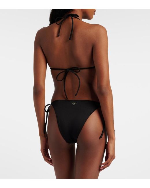 Prada Black Low-Rise Bikini Bottoms