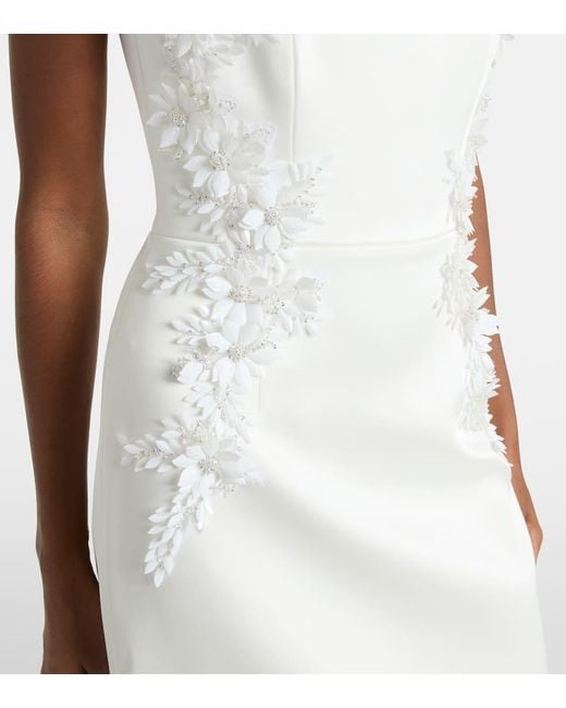 Rebecca Vallance White Xanthe Embellished Midi Dress
